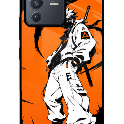 Street Samurai  Vivo V23 5G Glass Case