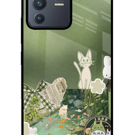 Aesthetic anime Vivo V23 5G Glass Case