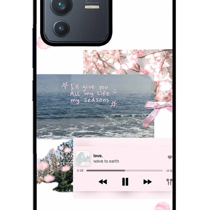 Wave to earth Vivo V23 5G Glass Case