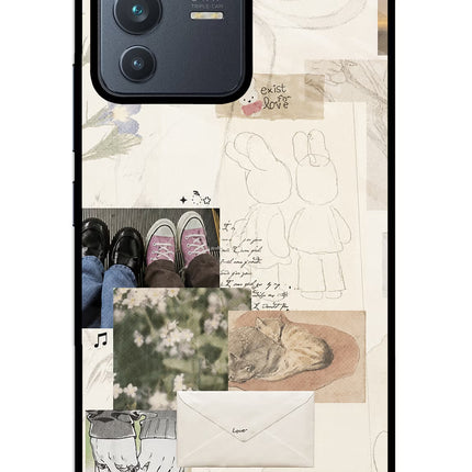 Soft Aesthetic Vivo V23 5G Glass Case