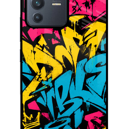 Graffiti Vibe Vivo V23 5G Glass Case