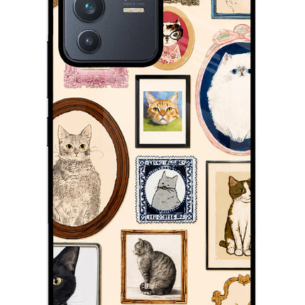 Mirror Cats Vivo V23 5G Glass Case
