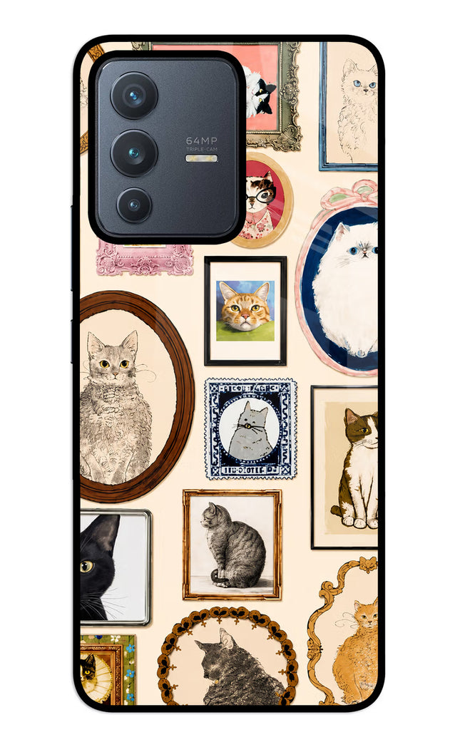 Mirror Cats Vivo V23 5G Glass Case