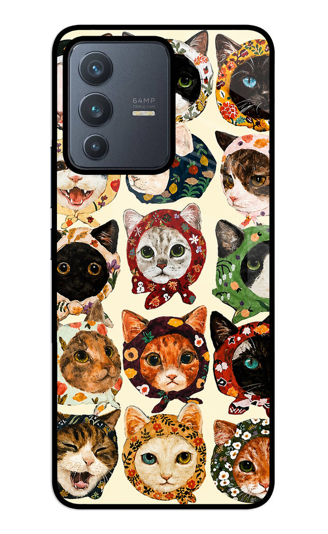 Cool Cat Vivo V23 5G Glass Case