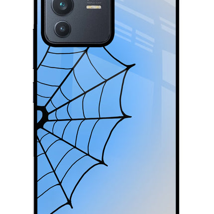 Blue Web Vivo V23 5G Glass Case