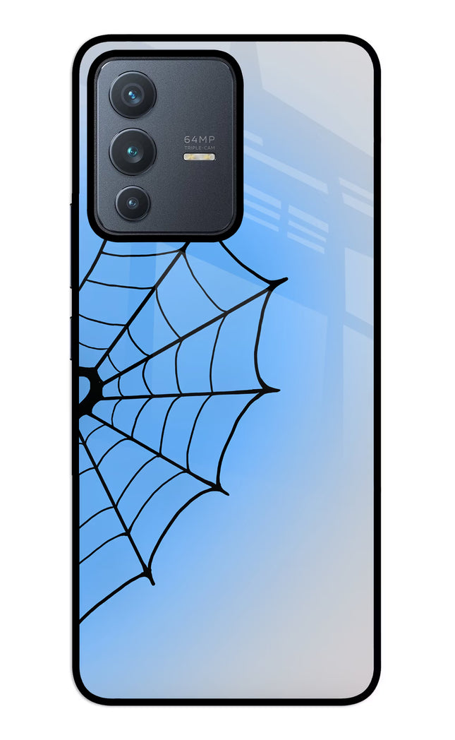 Blue Web Vivo V23 5G Glass Case