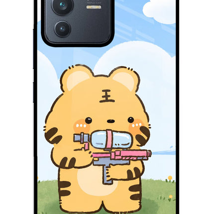 Tiger Treat Vivo V23 5G Glass Case