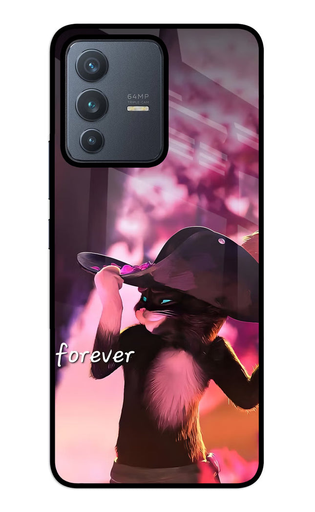 Forever Cat Vivo V23 5G Glass Case