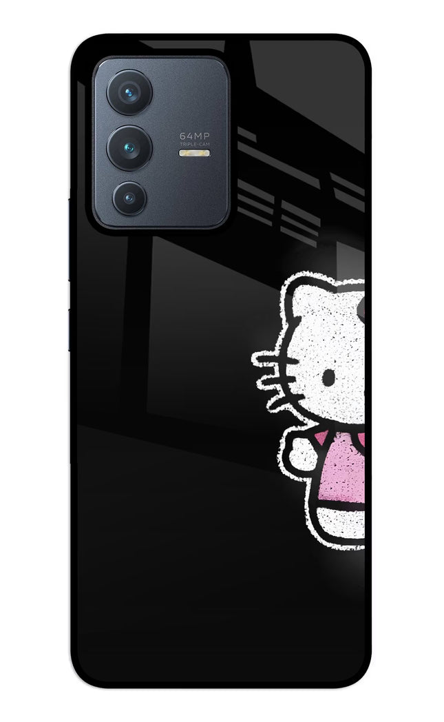 Kitty Charm Vivo V23 5G Glass Case