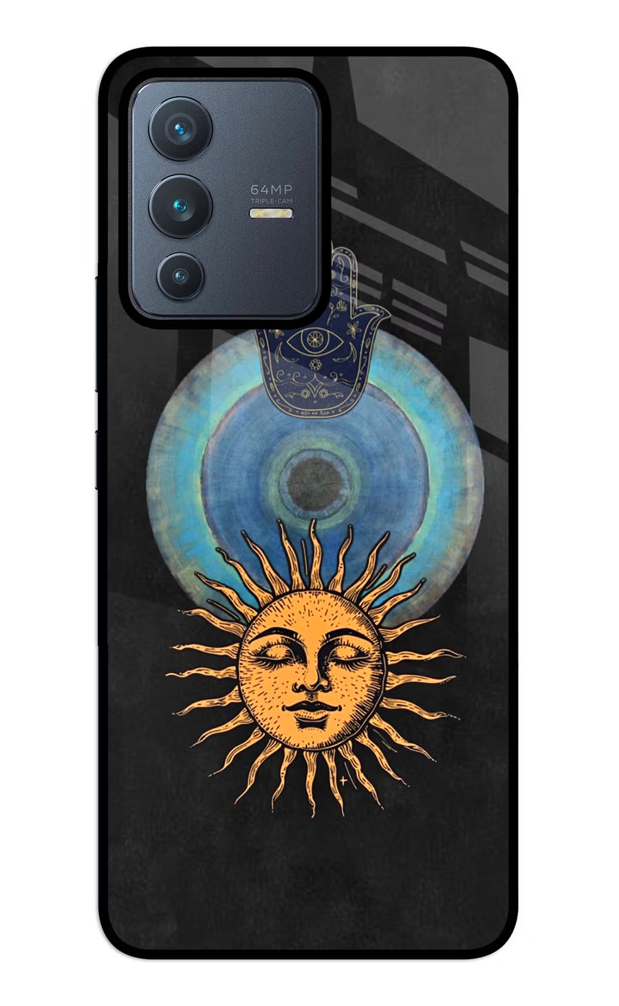 Divine Sun Vivo V23 5G Back Cover, Glass case