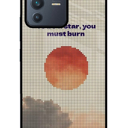 Pixel Sun Vivo V23 5G Glass Case Back Cover by Casekaro