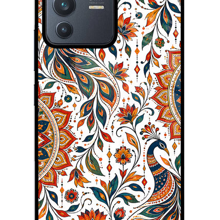 White Mayura Vivo V23 5G Glass Case