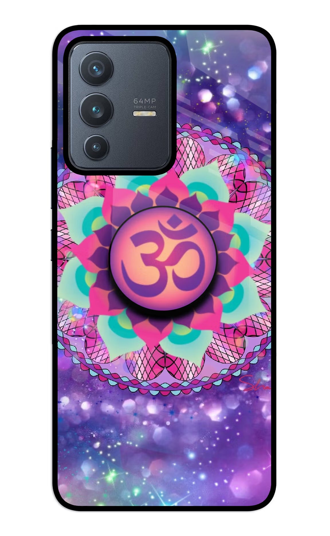 Om Purple Vivo V23 5G Pop Case by Casekaro