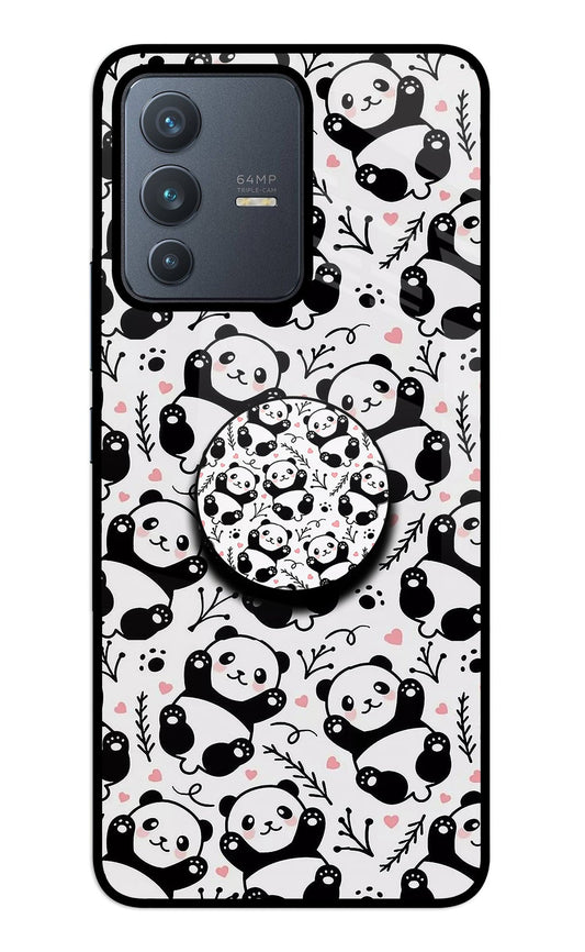 Cute Panda Vivo V23 5G Glass Case