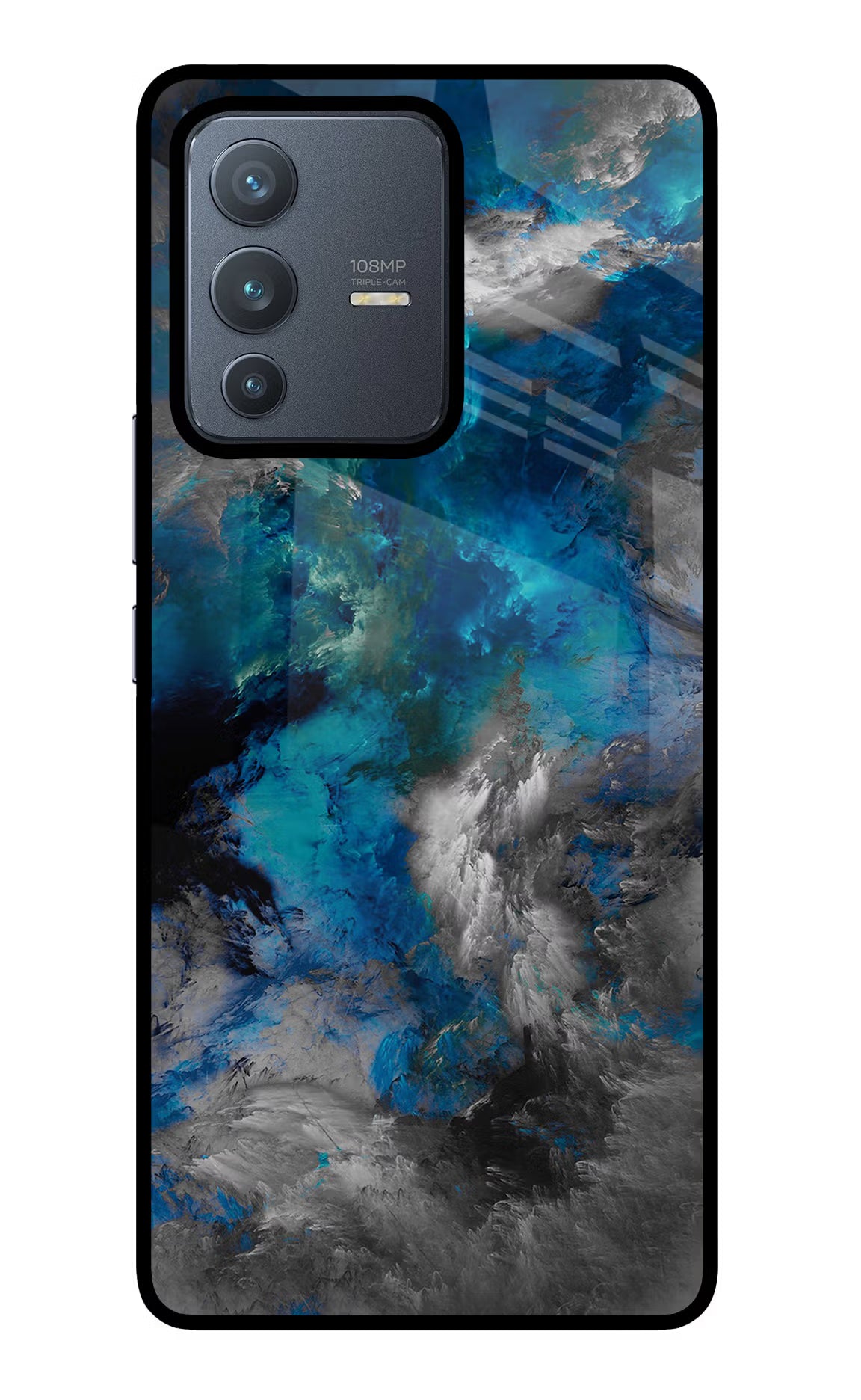 Artwork Vivo V23 Pro 5G Glass Case Back Cover by Casekaro