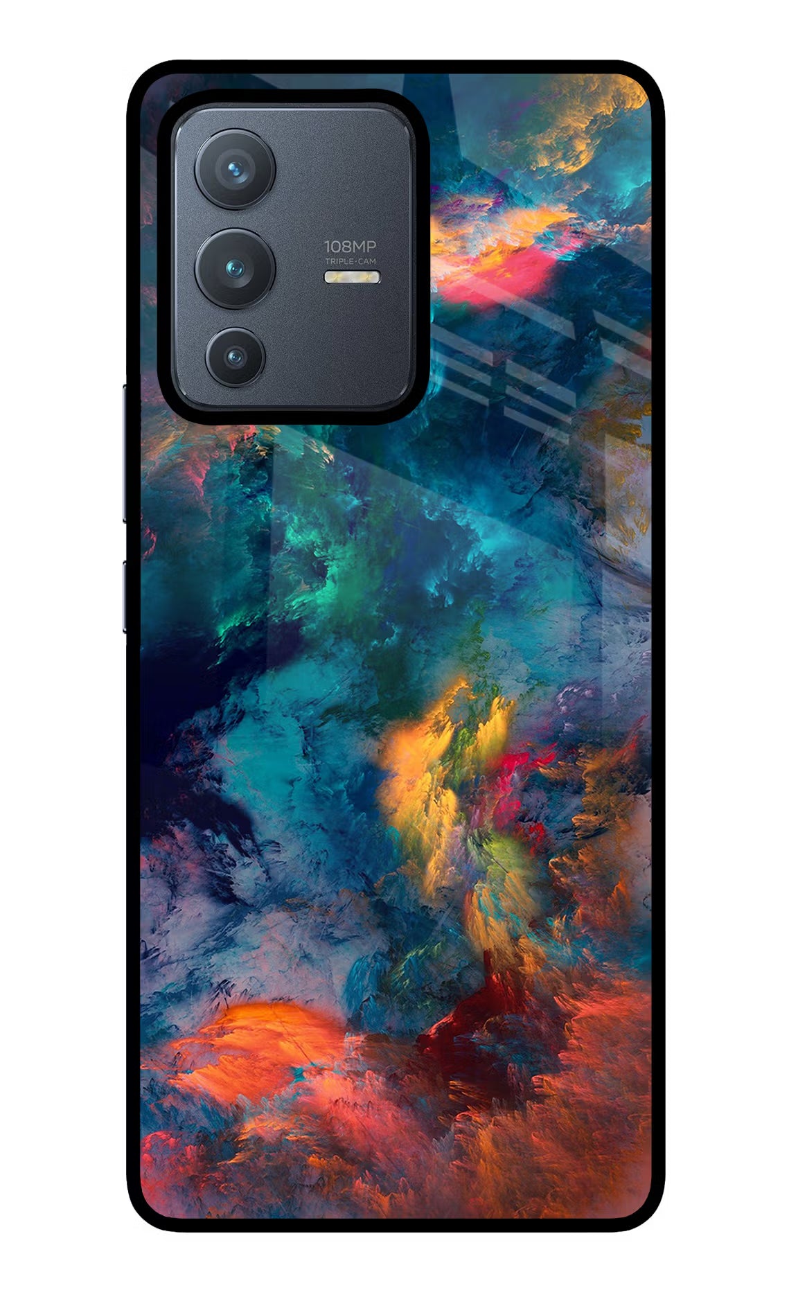 Artwork Paint Vivo V23 Pro 5G Glass Case Back Cover by Casekaro