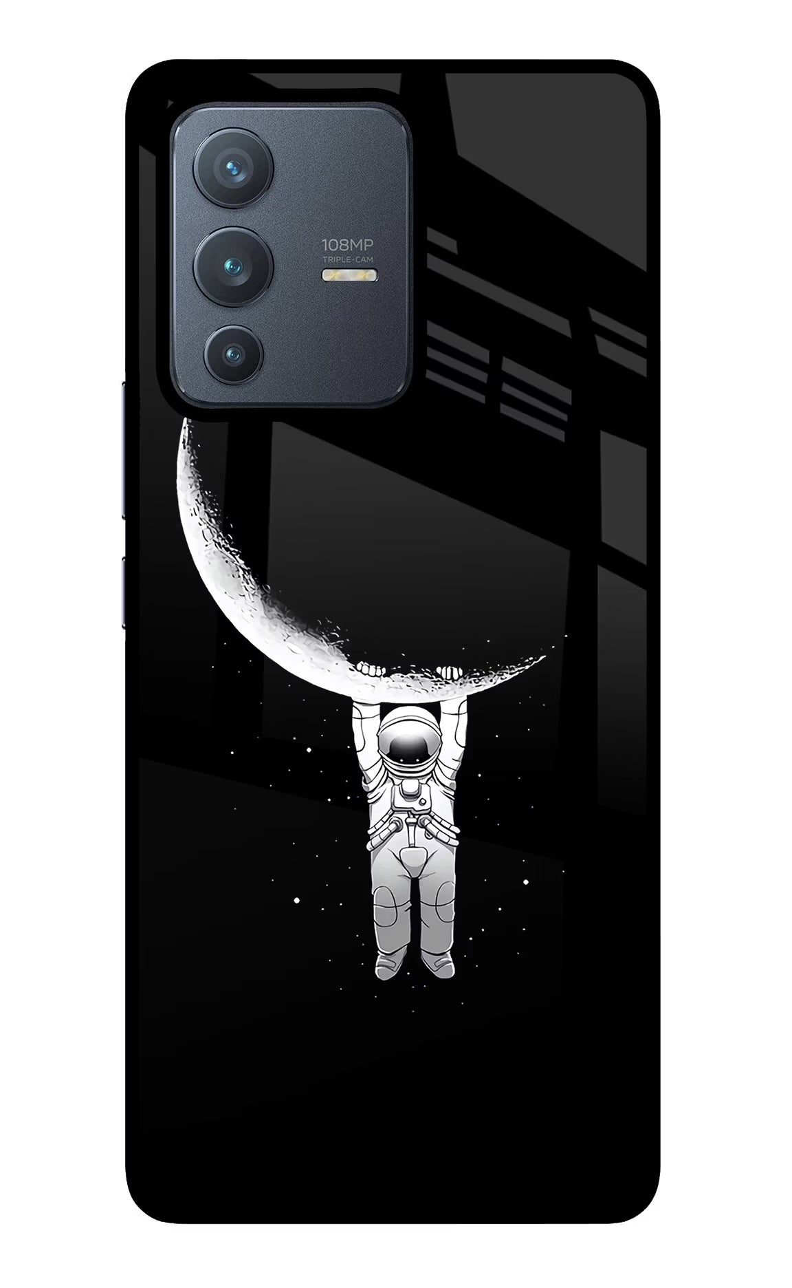 Moon Space Vivo V23 Pro 5G Glass Case Back Cover by Casekaro