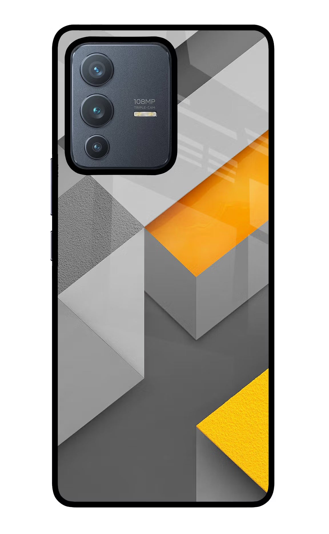 Abstract Vivo V23 Pro 5G Glass Case Back Cover by Casekaro