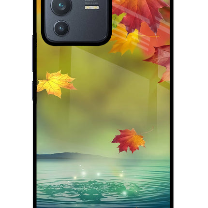 Flowers Vivo V23 Pro 5G Glass Case