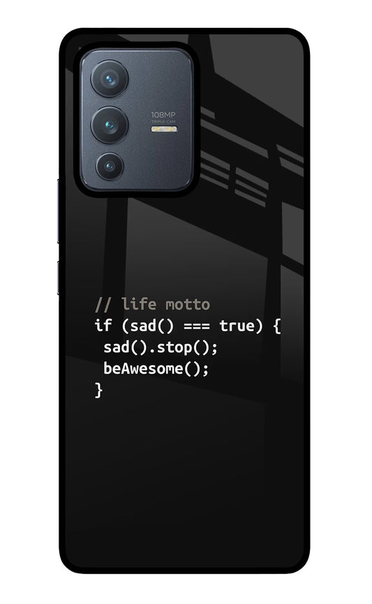 Life Motto Code Vivo V23 Pro 5G Glass Case