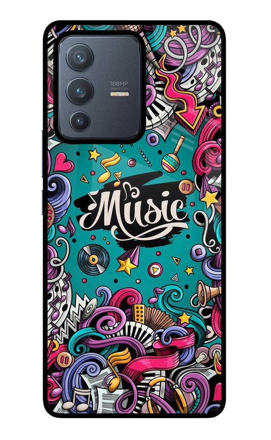 Music Graffiti Vivo V23 Pro 5G Glass Case