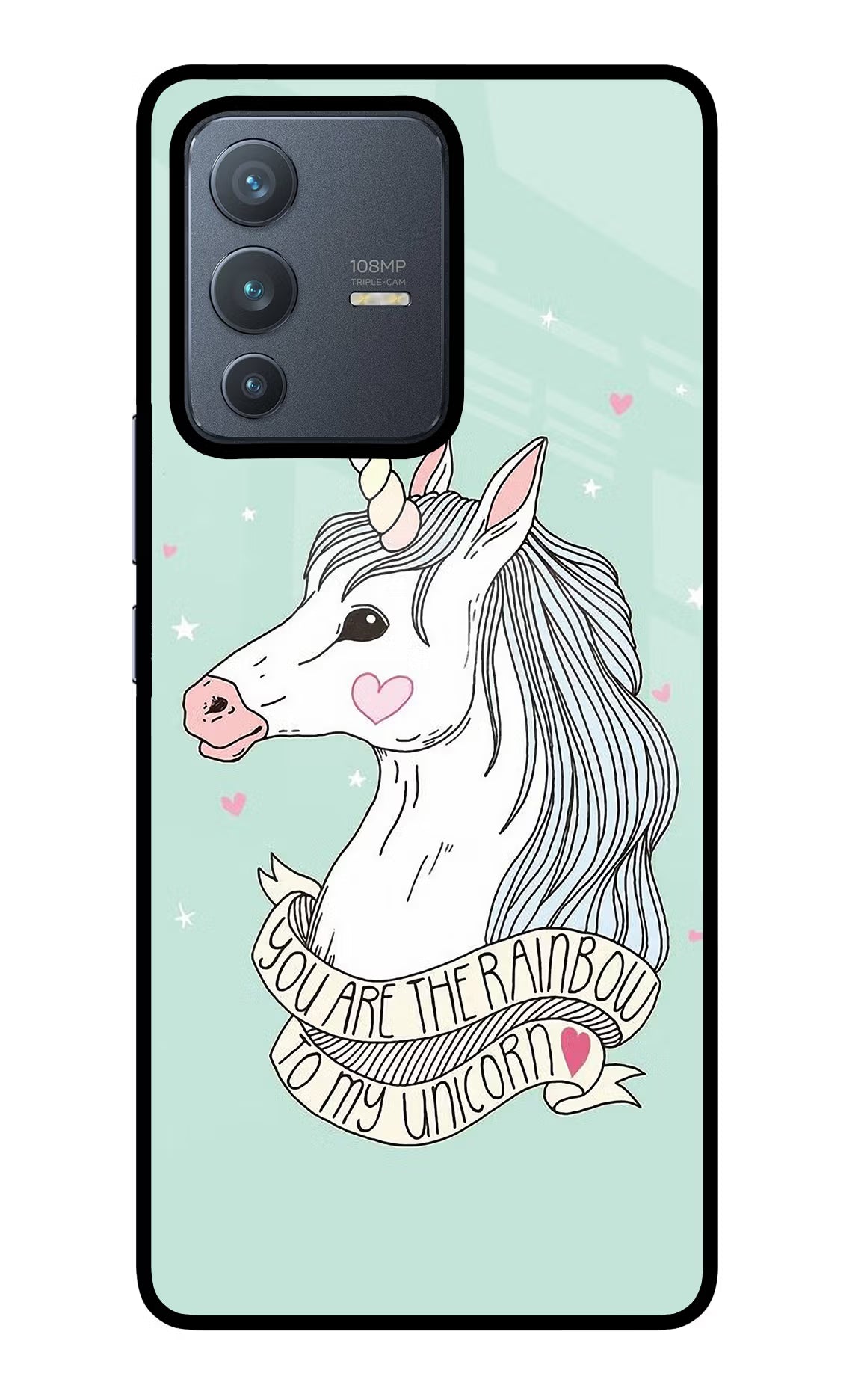 Unicorn Wallpaper Vivo V23 Pro 5G Glass Case Back Cover by Casekaro