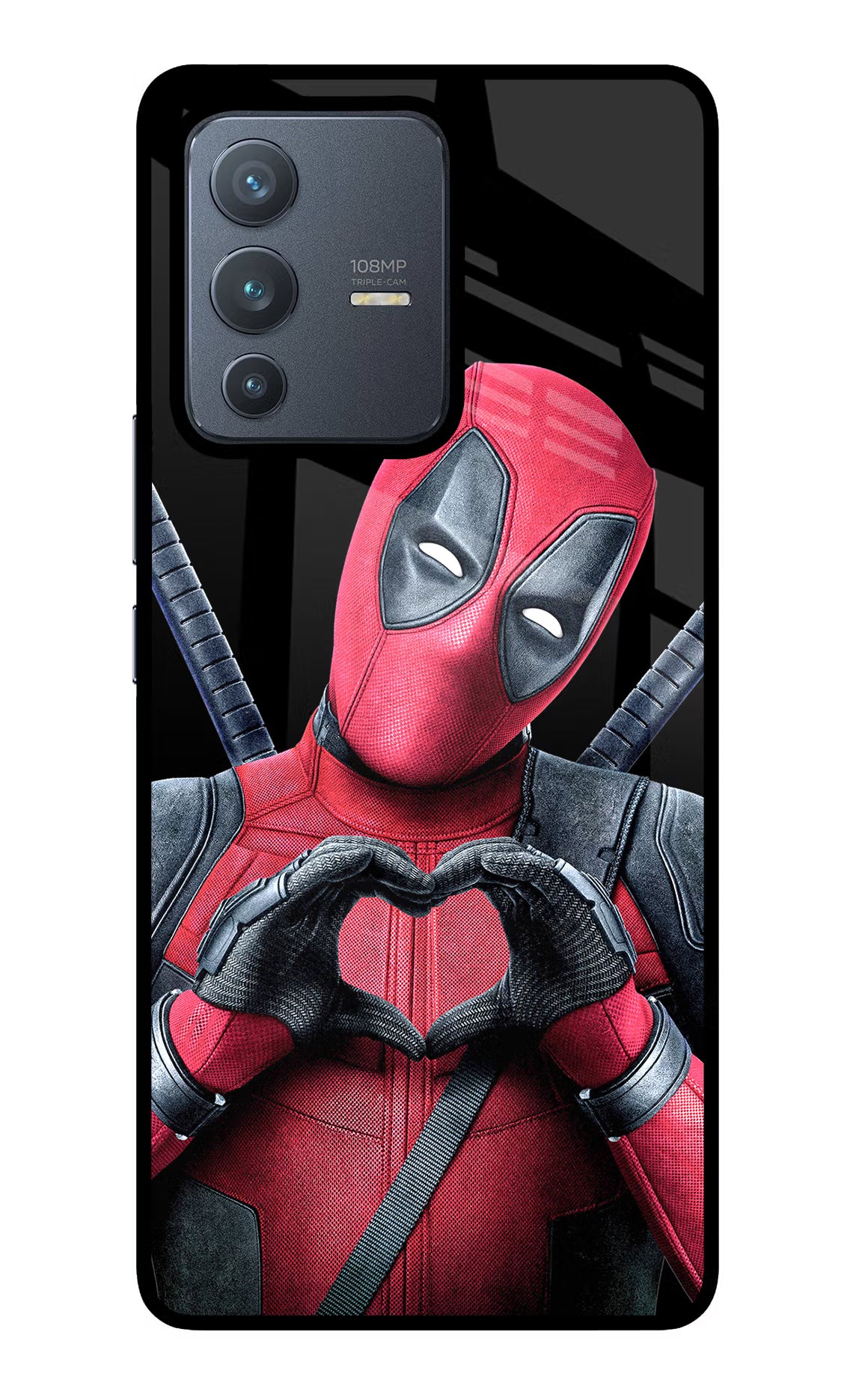 Deadpool Vivo V23 Pro 5G Glass Case Back Cover by Casekaro