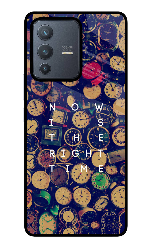 Now is the Right Time Quote Vivo V23 Pro 5G Glass Case