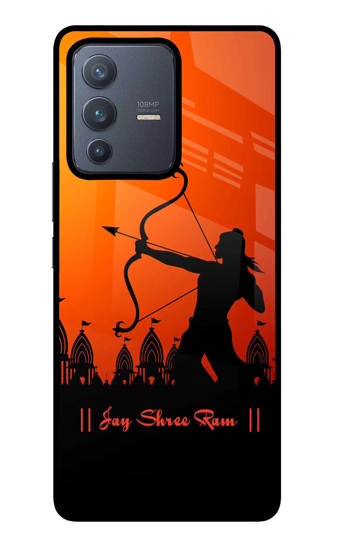 Lord Ram - 4 Vivo V23 Pro 5G Glass Case Back Cover by Casekaro