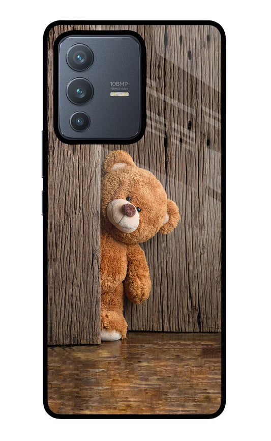 Teddy Wooden Vivo V23 Pro 5G Glass Case