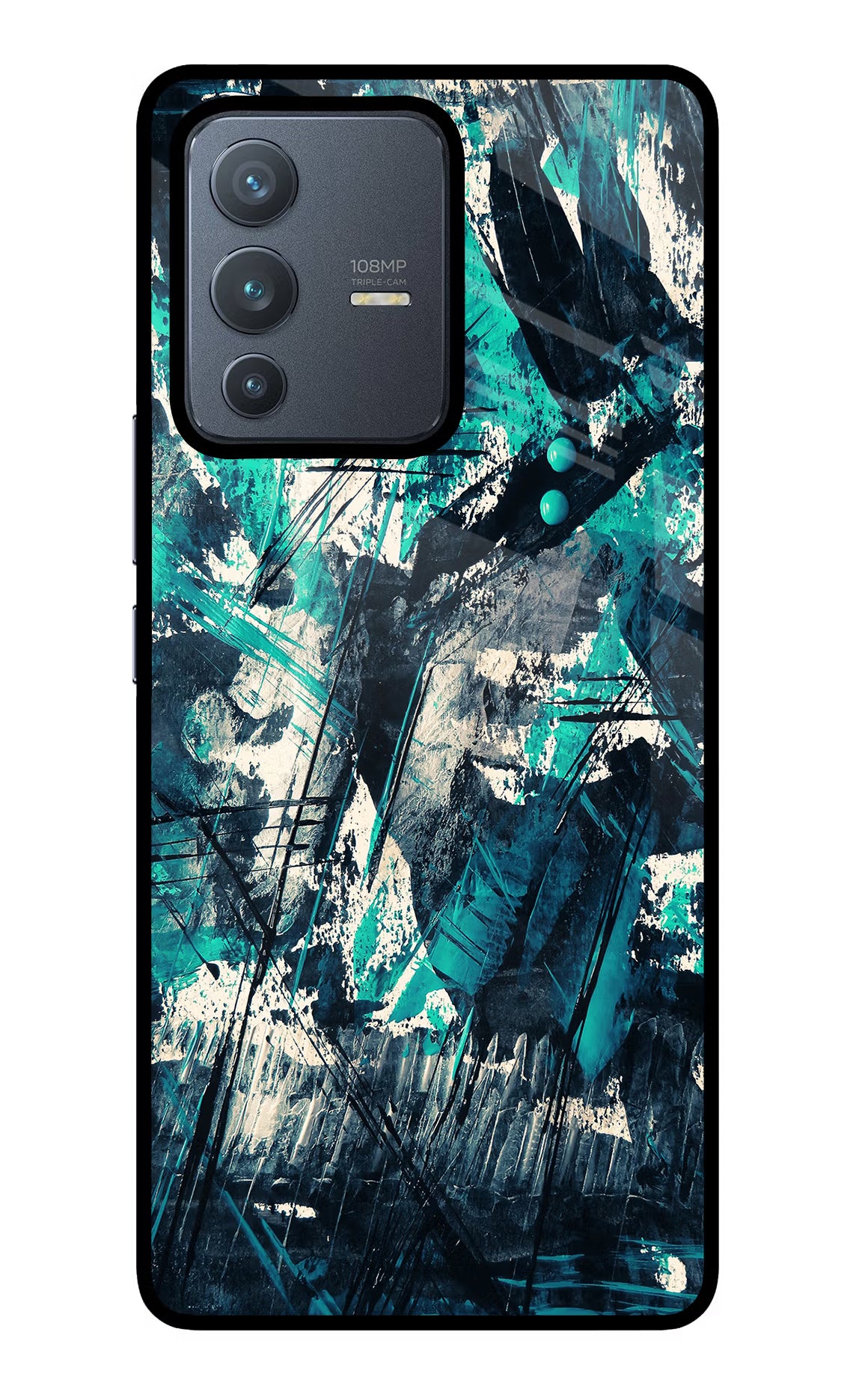 Artwork Vivo V23 Pro 5G Glass Case Back Cover by Casekaro