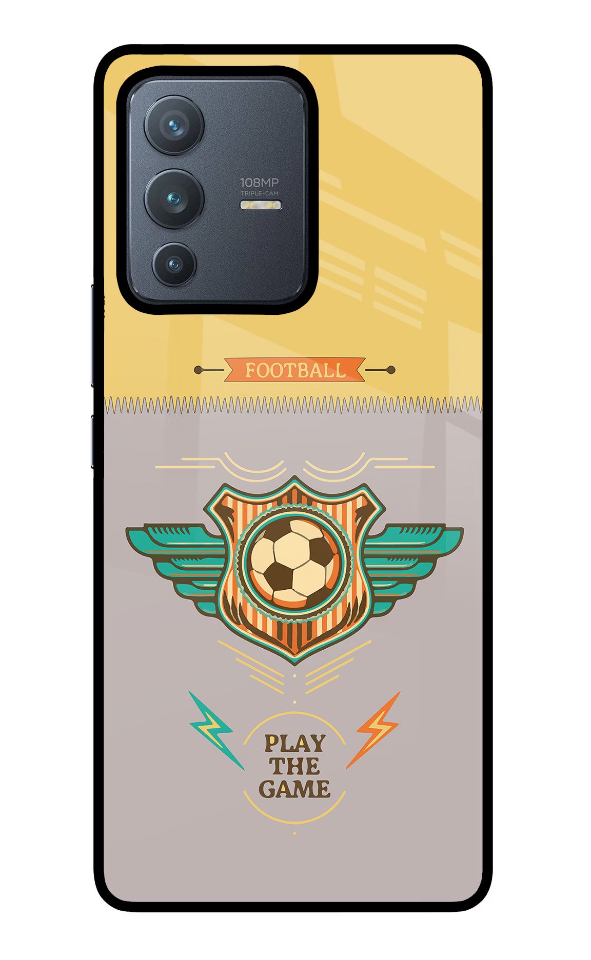 Football Vivo V23 Pro 5G Glass Case