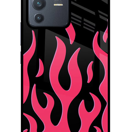 Fire Flames Vivo V23 Pro 5G Glass Case