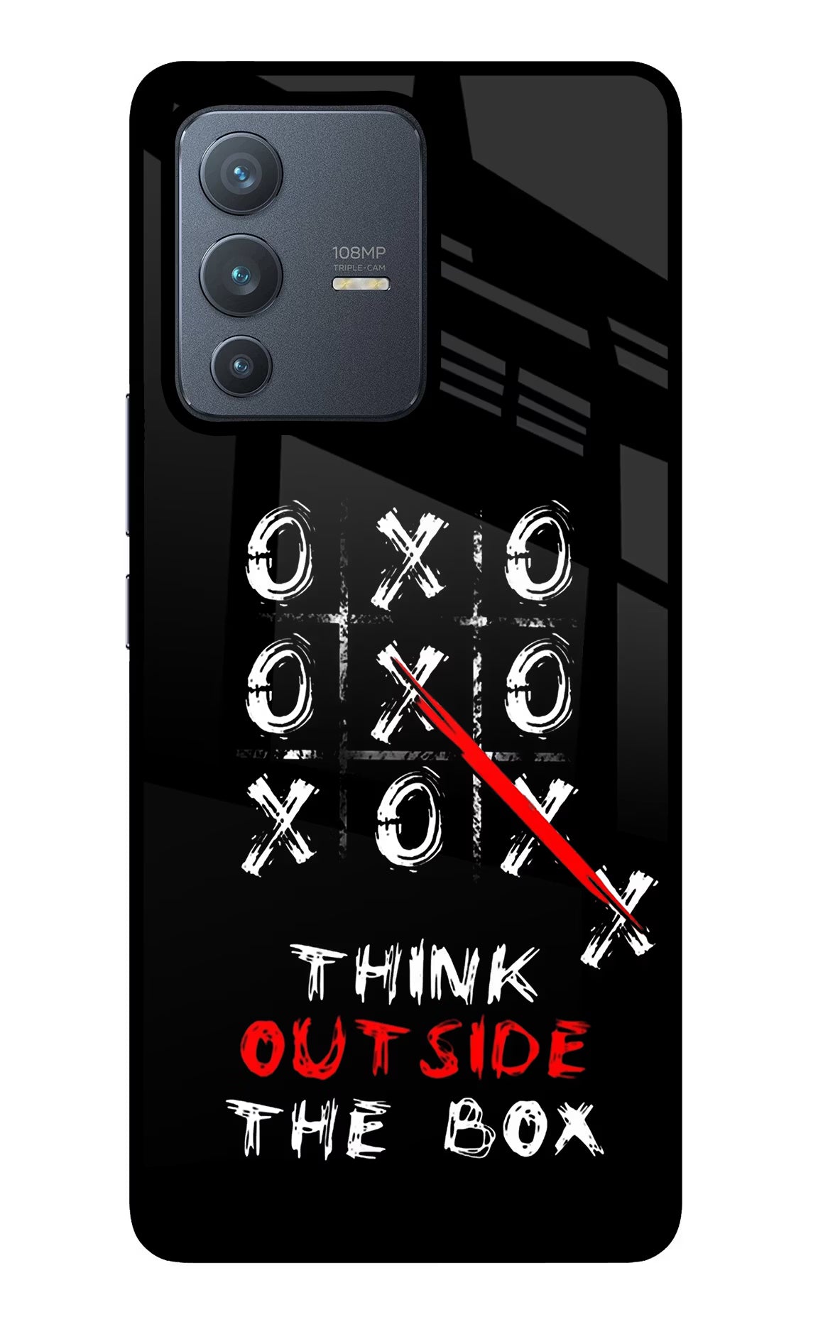 Think out of the BOX Vivo V23 Pro 5G Glass Case Back Cover by Casekaro