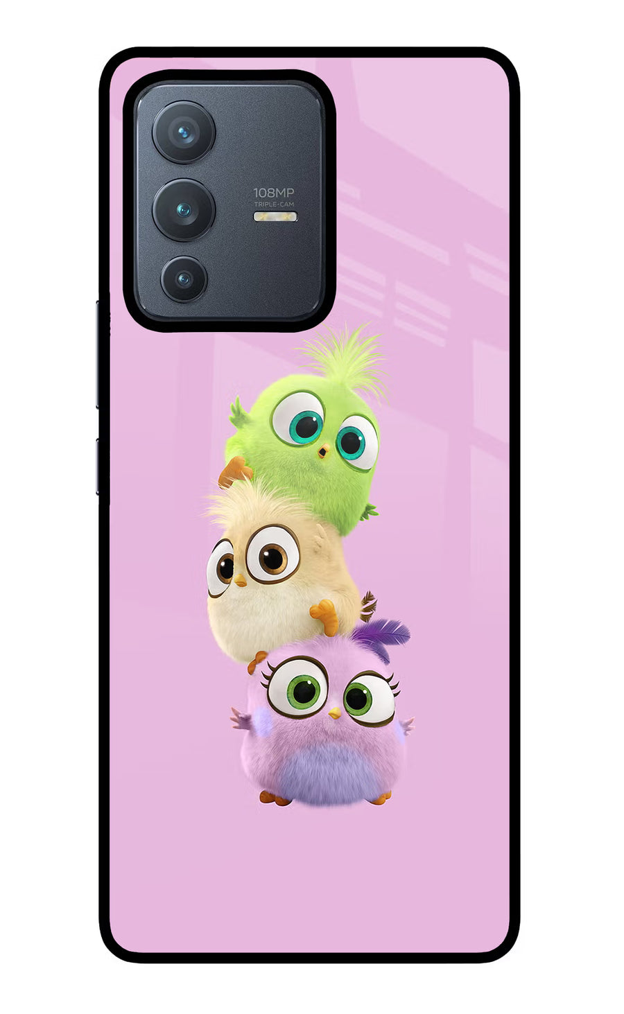 Cute Little Birds Vivo V23 Pro 5G Back Cover, Glass case