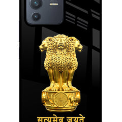 Satyamev Jayate Golden Vivo V23 Pro 5G Glass Case