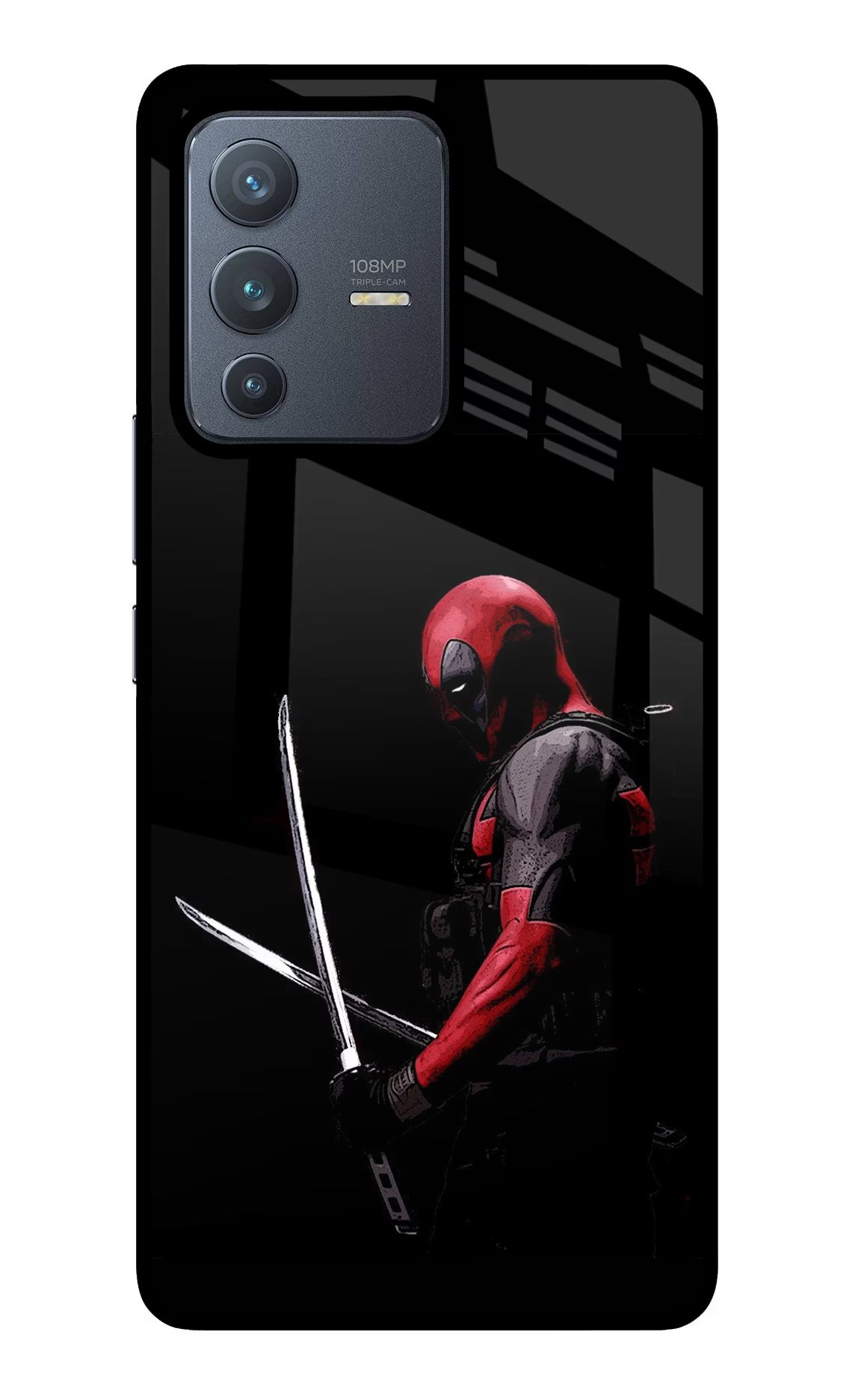 Deadpool Vivo V23 Pro 5G Glass Case Back Cover by Casekaro