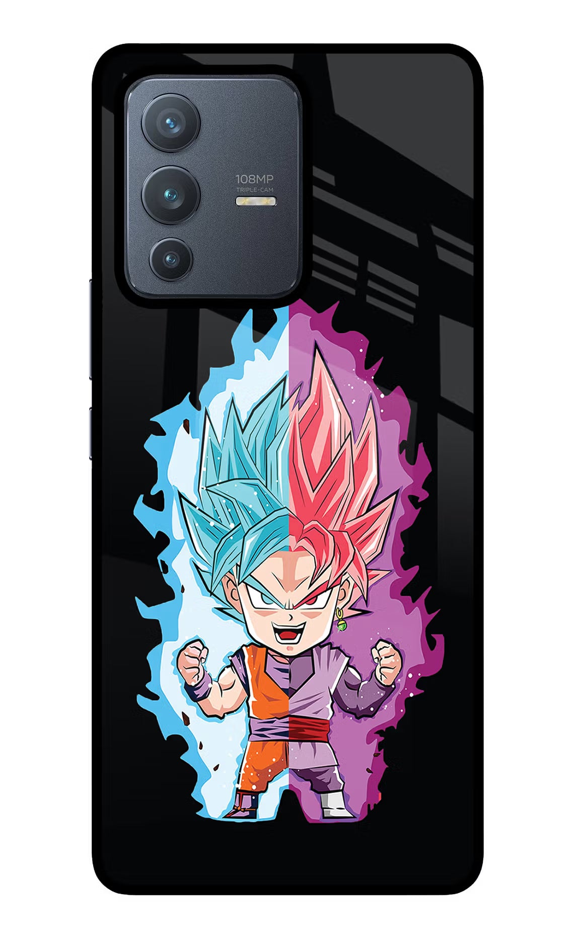 Chota Goku Vivo V23 Pro 5G Glass Case Back Cover by Casekaro