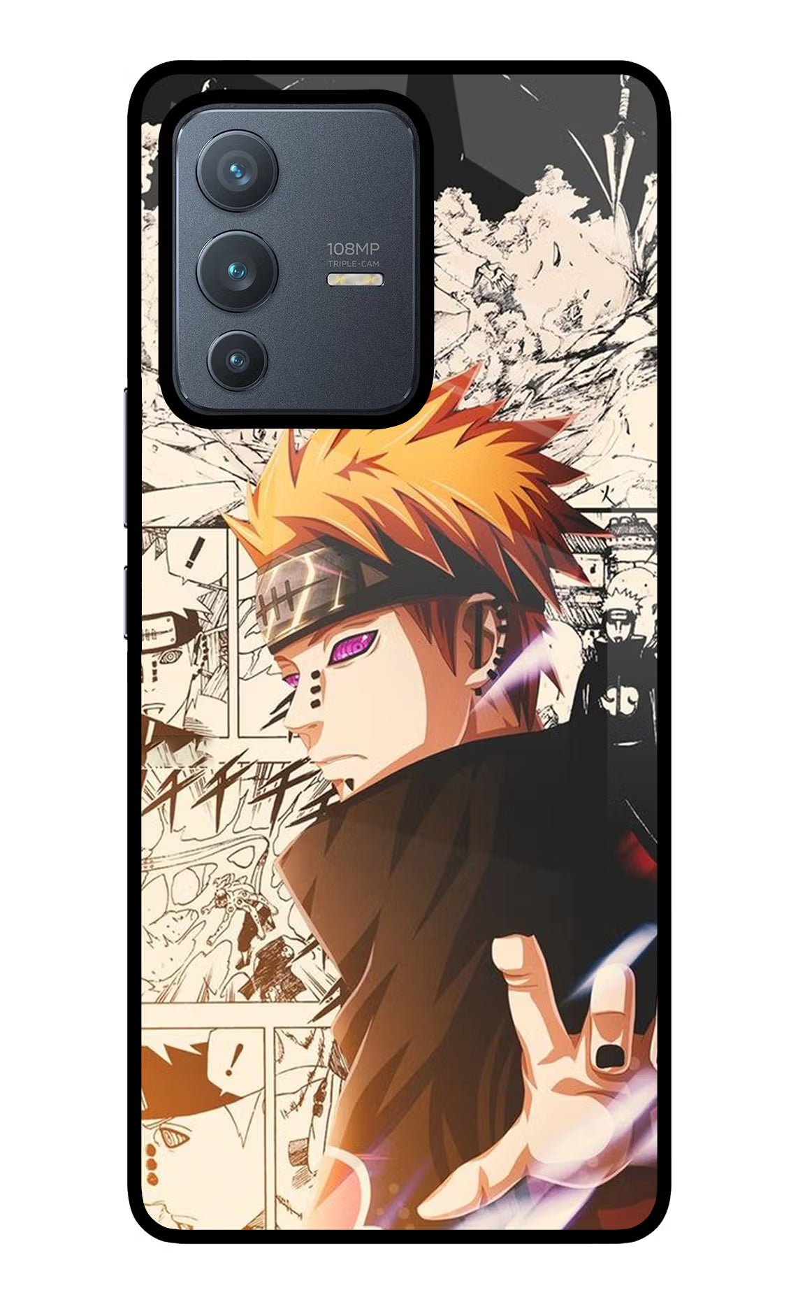 Pain Anime Vivo V23 Pro 5G Glass Case Back Cover by Casekaro