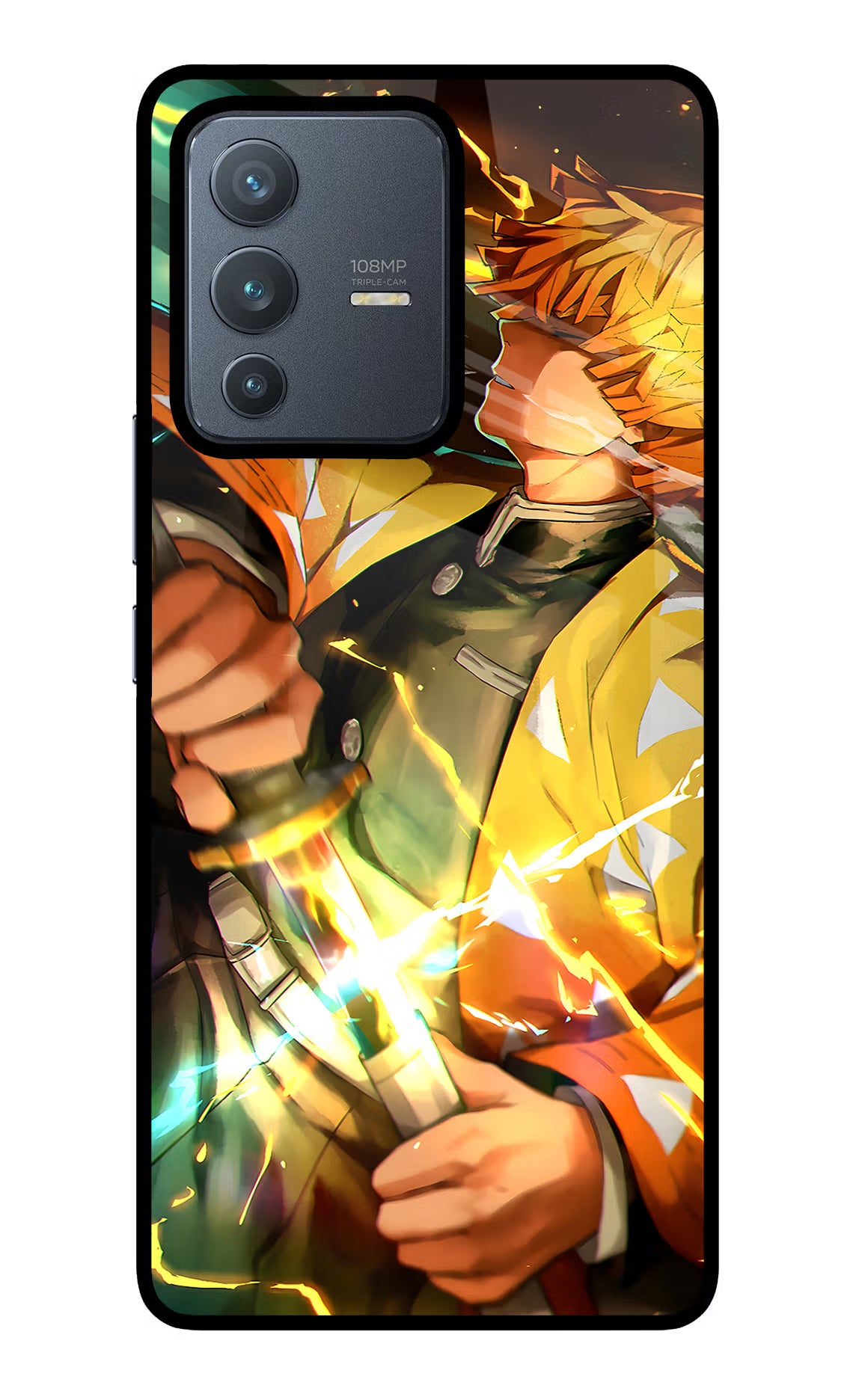 Demon Slayer Vivo V23 Pro 5G Glass Case Back Cover by Casekaro