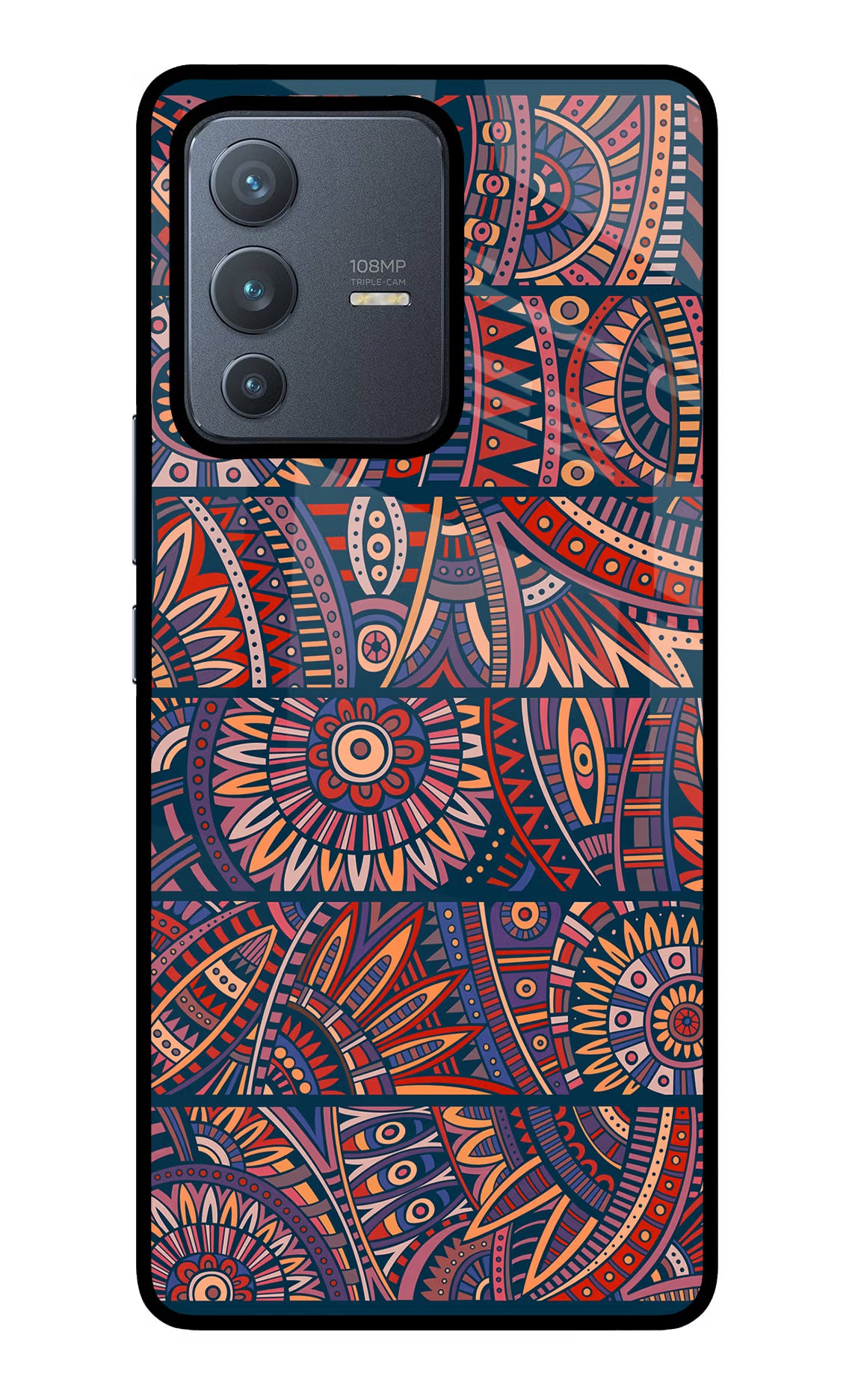 African Culture Design Vivo V23 Pro 5G Glass Case