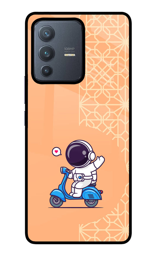 Cute Astronaut Riding Vivo V23 Pro 5G Glass Case