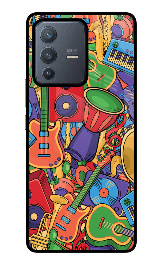 Music Instrument Doodle Vivo V23 Pro 5G Glass Case
