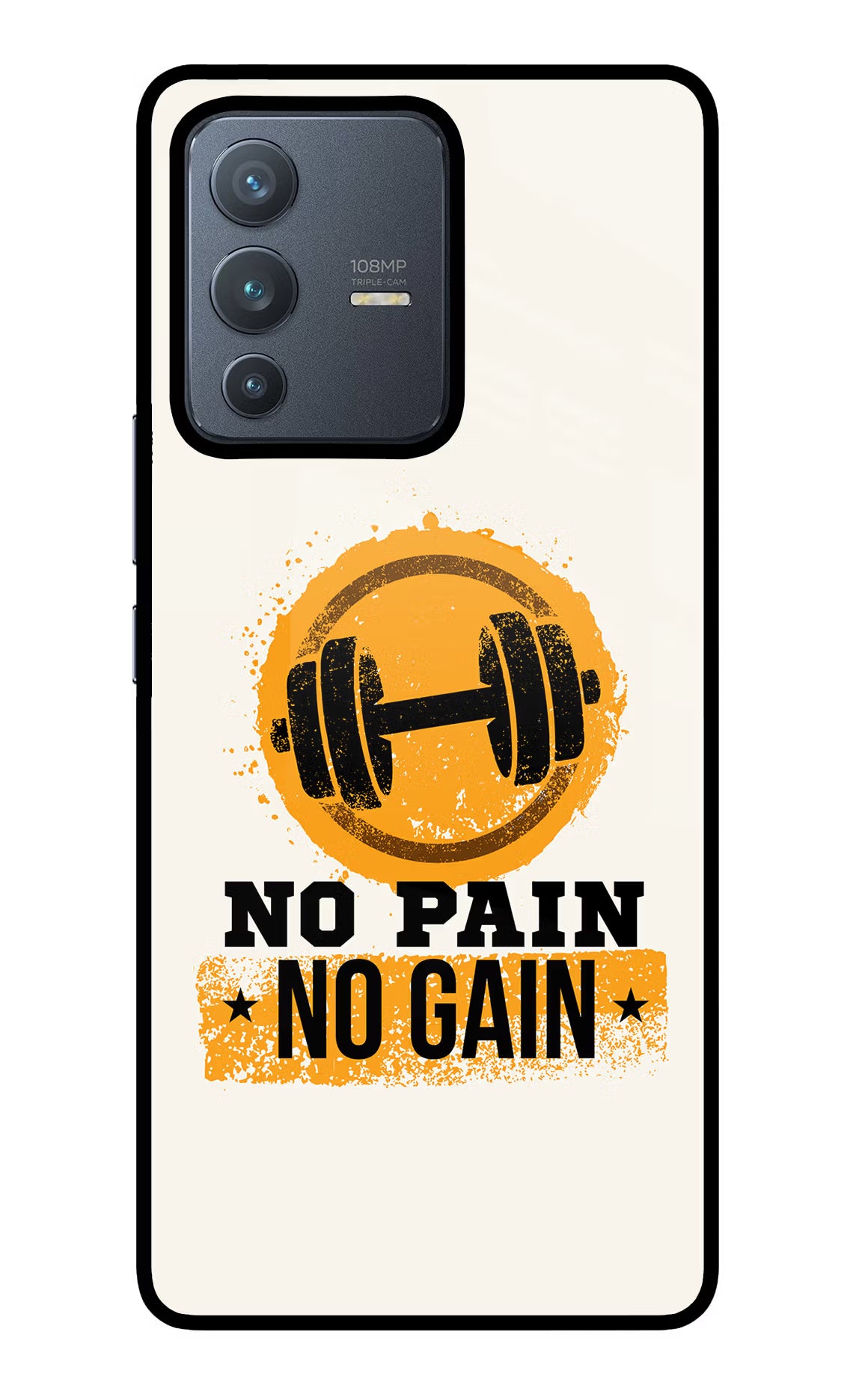No Pain No Gain Vivo V23 Pro 5G Glass Case