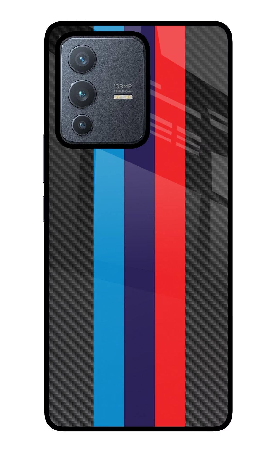 BMW Stripes Pattern Vivo V23 Pro 5G Glass Case