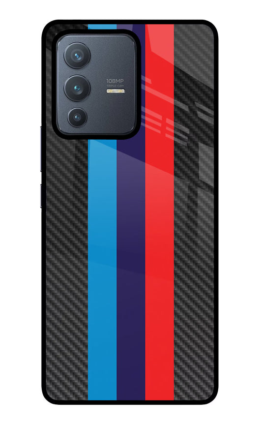 BMW Stripes Pattern Vivo V23 Pro 5G Glass Case