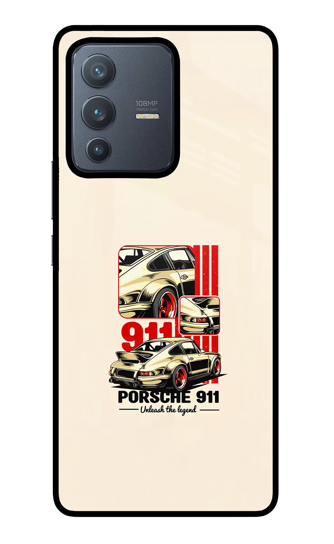 Classic Porsche 911 Vivo V23 Pro 5G Glass Case