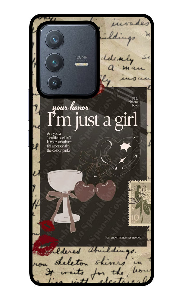 I am just a girl Vivo V23 Pro 5G Glass Case