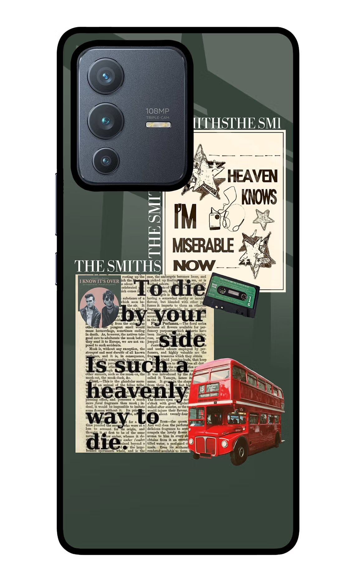 The Smiths Vivo V23 Pro 5G Glass Case Back Cover by Casekaro