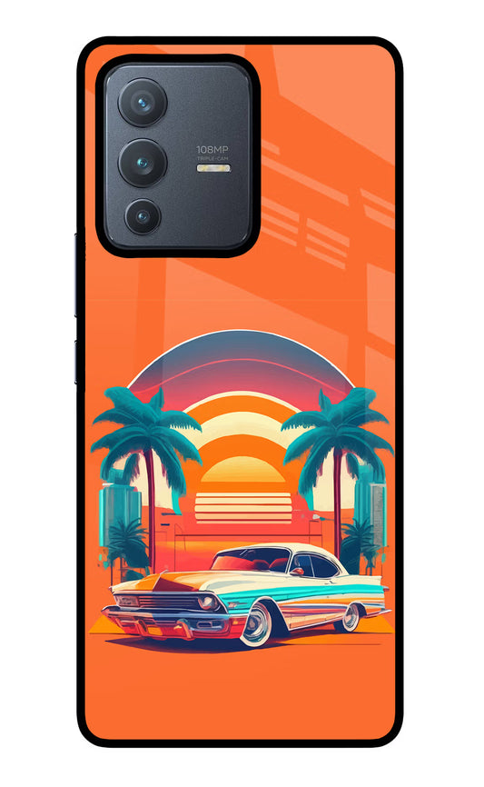 Palm Drive 80s Vivo V23 Pro 5G Glass Case